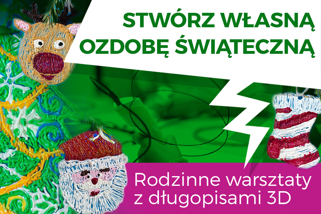 rodzinne warsztaty tworzenia ozdób choinkowych 3D podczas białostockiego jarmarku świątecznego.